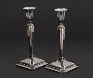 Ljusstakar ett par, silver, Norge