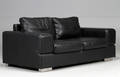 Sofa, sort læder