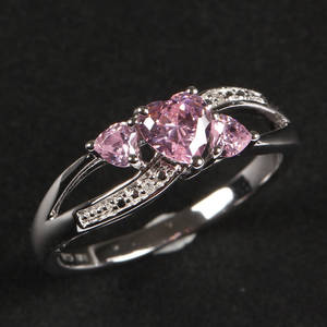 Synt. Safir- og diamantring