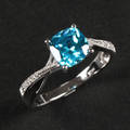 Synt. Topas- og diamantring