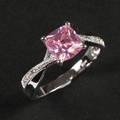 Safir- og diamantring