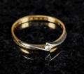 Ring 18K Guld med diamant 1989
