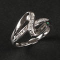 Safir- og smaragdring