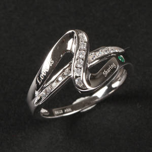 Safir- og smaragdring