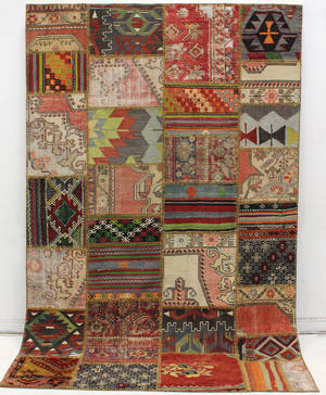 Patchwork, carpetkelim, handsydd