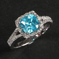 Synt. Topas- og diamantring