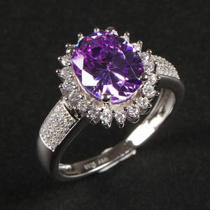 Ametyst- og safirring