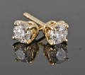 Earrings in 18kt  set with brilliant cut diamonds  0.50 ct 