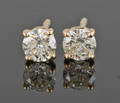 Earrings in 18kt  set with brilliant cut diamonds 0.58 ct 