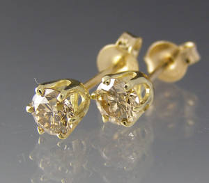 Par brillant ørestikker ca. 0.80 ct.