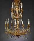 Stor prismelysekrone i russisk stil, ca. 1900