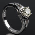 Solitaire ring ca. 1.00 ct.