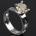 Solitaire ring ca. 2.08 ct.