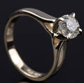 Solitaire ring ca. 1.00 ct.