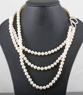 3 strand cultured fresh water pearl necklace
