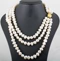 3 strand cultured fresh water pearl necklace