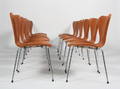 Arne Jacobsen. Sæt på tolv stole model 3107. 12