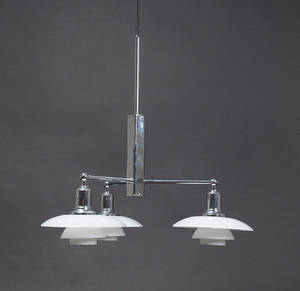 Poul Henningsen, lampe, PH 21 Stammekrone, forkromet stel