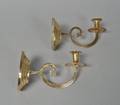 Par væglampetter af messing. 1900-tallet. 2