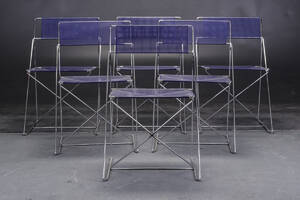 Niels Jørgen Haugesen. Seks X-line stole af stål, blå 6 Denne vare er sat til omsalg under nyt varenummer 5076276