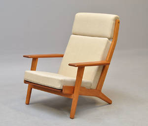 Hans J. Wegner. Højrygget hvilestol, model GE-290A
