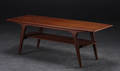 Bådformet sofabord, teak, dansk møbelproducent