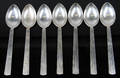 Sigvard Bernadotte for Georg Jensen. Syv middagsskeer af Sterling sølv 7 