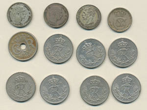 Danmark 10 ører 1888 og 1947 m.v. 12