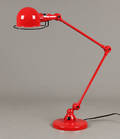 Jean Louis Domecq født 1920. Jieldé Signal, Bordlampe rød
