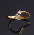 Hollansk diamantring, 18 kt. guld med brillanter ca. 0.16 ct. Denne vare er sat til omsalg under nyt varenummer 4204470