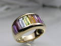 Regenbogen - Ring mit Edelsteinen