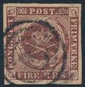 1851. 4 RBS Ferslew. Stemplet mærke.