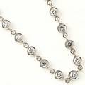 Diamanthalskæde af 18 kt. hvidguld prydet med brillantslebne diamanter på i alt ca. 4.20 ct. Farve Top Wesselton- Wesselton. Klarhed SI. L. ca. 42 cm.