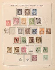 Schweiz. 1850-1964. Ældre samling i skruebind med bedre iblandt. Se fotoudsnit