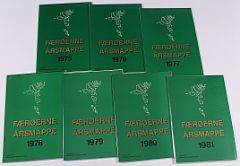 Færøerne. 1975-1981. Årsmapper komplet. Produceret af Fredericia Frimærkehandel.