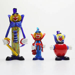 CLOWNFÖREMÅL 3 st, glas, sent 1900-tal.
