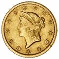 USA, 1 dollar 1851 O, KM 73, F 87, mindre kanthak.