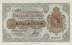 Falklandsøerne, 50 pence 1974, Pick 10b