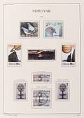 Færøerne. 1975-2009. Komplet, postfrisk samling i Leuchtturm album. Et parstykke fra hæfte er stpl.