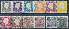 1911-1931. 12 bedre ubrugte Konger op til 5 kr. Facit 7290