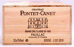 12 bts. Château Pontet Canet, Pauillac. 5. Cru Classé 2010 A hfin. Owc.