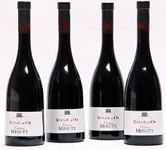 12 bts. Côtes de Provence Rouge et Or, Château Minuty 2012 A hfin. Oc.