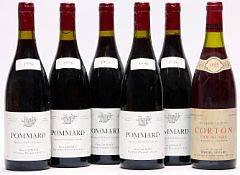 5 bts. Pommard, Pierre Gaunoux 1996 A-AB bn.  etc. Total 6 bts.