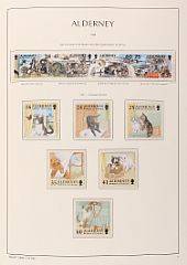 Alderney. 1983-2011. Komplet postfrisk samling i luxus Leuchtturm-album med kasette.