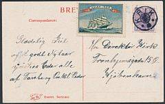 KRIK stjernestempel, ingen sidestempel, men julemærket 1922.