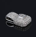 Brillantvedhæng af 18 kt. hvidguld, i alt 0.75 ct