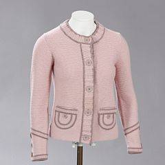 Marc Jacobs To striktrøjer i henholdsvis rosa og blå med knapper og to forlommer. L. ca. 47 cm. Str. S. 2
