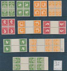 Tête-Bêche. Planche med ubrugte blokke. AFA 4010.