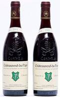 2 bts. Chateauneuf-du-Pape, Réserve des Célestins, Bonneau 2001 A hfin.