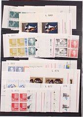 Danmark. 1960-2009. Samling postfriske marginalblokke L001-L1352. Fremstår tilsyneladende komplet incl. L016 osv. samt lidt tynde Ler m.v. Desværre er en del